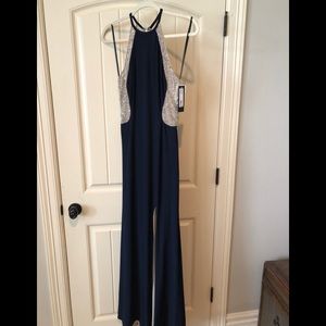 Xscape beaded illusion gown